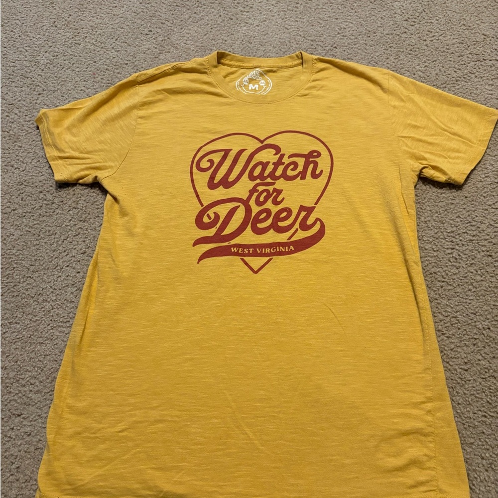 Men's Yellow T-Shirt by Kin Ship Goods SIZE: M